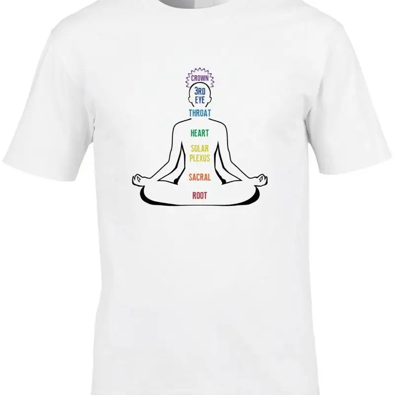 Health Wellness Yoga - Мужская футболка «Чакры Йога» для медитации,