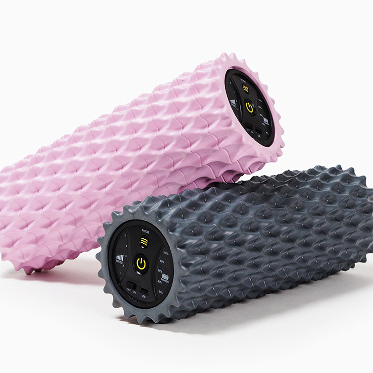 Vibrating Foam Roller - Электрический фитнес-йога, вибрирующий массаж мышц, пенопластовый