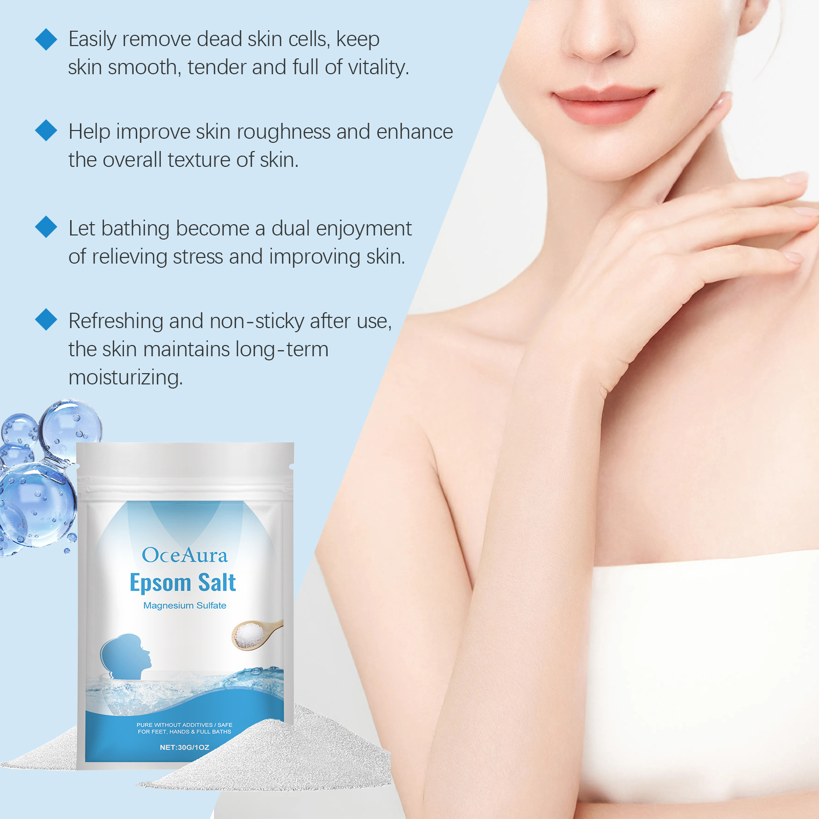 Соль для ванн OceAura Epsom: С – обзор и цена Bath Salts Magnesium